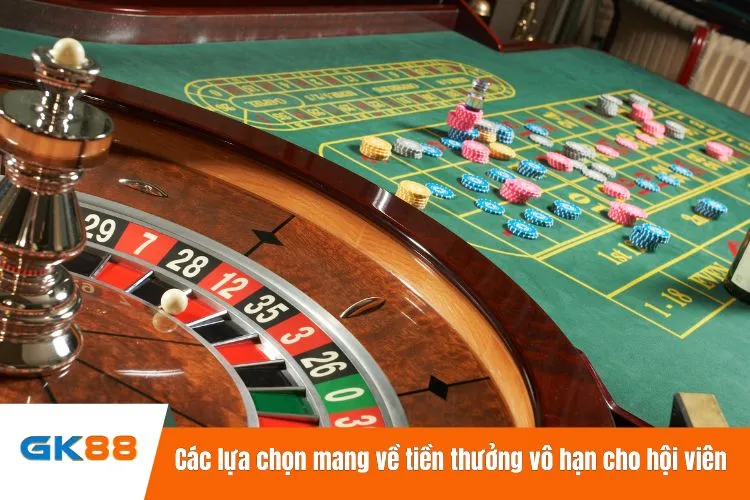 Các lựa chọn mang về tiền thưởng vô hạn cho hội viên
