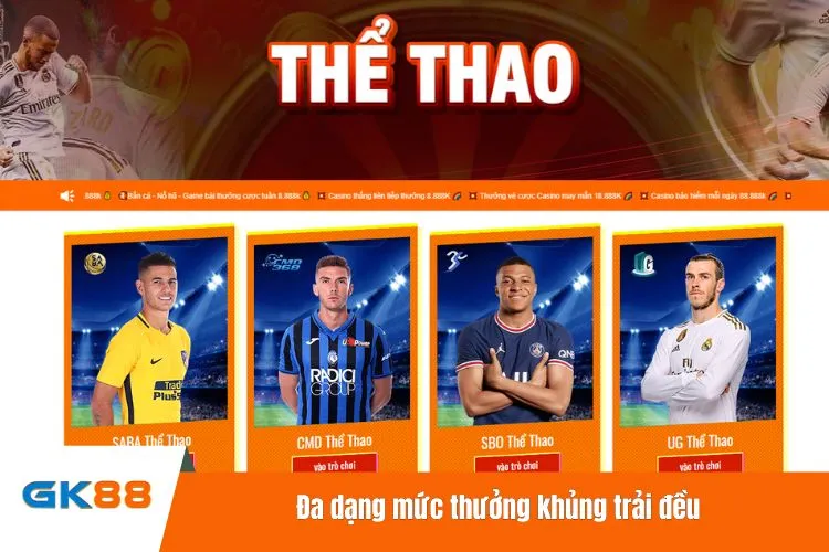 Đa dạng mức thưởng khủng trải đều