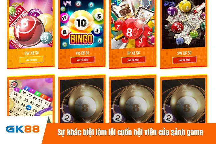 Sự khác biệt làm lôi cuốn hội viên của sảnh game