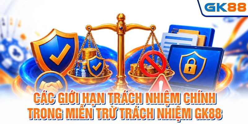 Các giới hạn trách nhiệm chính trong miễn trừ trách nhiệm GK88