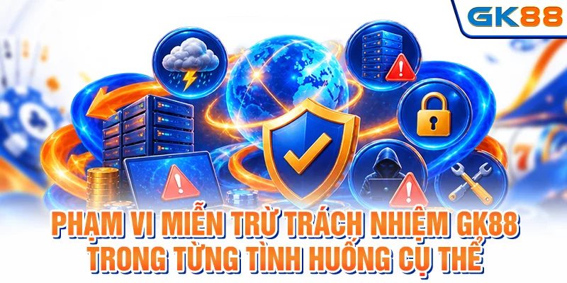 Phạm vi miễn trừ trách nhiệm GK88 trong từng tình huống cụ thể